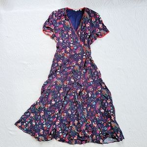 Boden Floral Wrap Maxi Dress
